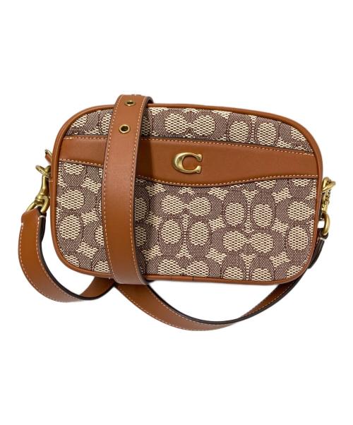 COACH（コーチ）COACH (コーチ) カメラ バッグ・シグネチャー テキスタイル ジャカード ブラウン サイズ:下記参照の古着・服飾アイテム