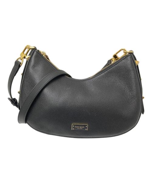 Kate Spade（ケイトスペード）Kate Spade (ケイトスペード) リブスモールフラップクロスボディ ブラック サイズ:下記参照の古着・服飾アイテム