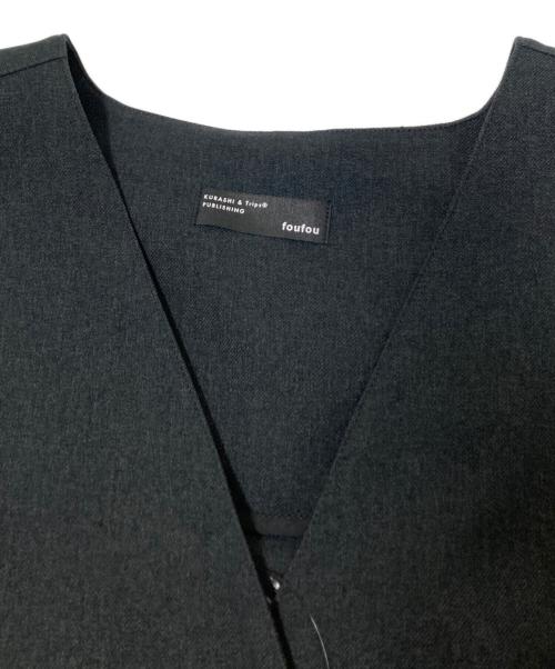 foufou（フーフー）foufou (フーフー) hopeと名付けた、ジレにもなるワンピース ブラック サイズ:Tの古着・服飾アイテム