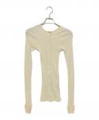 AURALEEオーラリー）の古着「WOOL SOFT RIB CARDIGAN」｜アイボリー