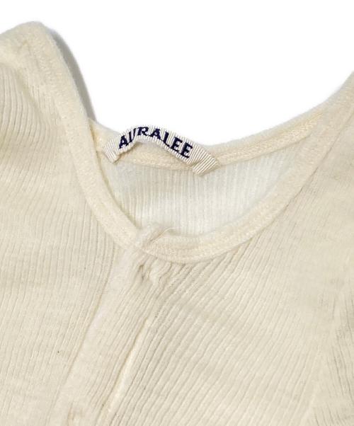 AURALEE（オーラリー）AURALEE (オーラリー) WOOL SOFT RIB CARDIGAN アイボリー サイズ:1の古着・服飾アイテム