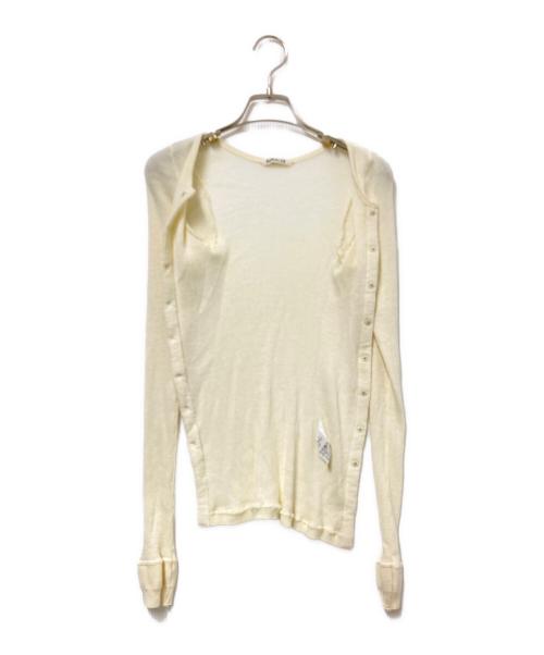 AURALEE（オーラリー）AURALEE (オーラリー) WOOL SOFT RIB CARDIGAN アイボリー サイズ:1の古着・服飾アイテム