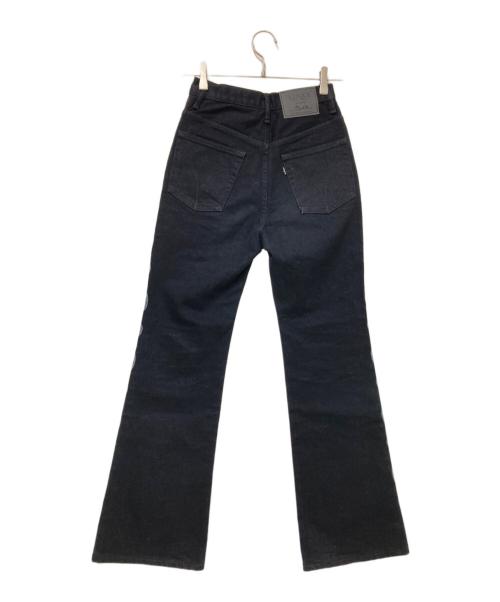 Hysteric Glamour（ヒステリックグラマー）Hysteric Glamour (ヒステリックグラマー) SNAKE LOOP デニムフレアパンツ ブラック サイズ:25インチの古着・服飾アイテム