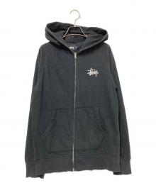 stussy（ステューシー）の古着「ジップアップパーカー」｜ブラック