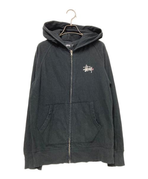 stussy（ステューシー）stussy (ステューシー) ジップアップパーカー ブラック サイズ:Mの古着・服飾アイテム