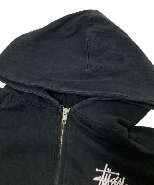 stussy（ステューシー）stussy (ステューシー) ジップアップパーカー ブラック サイズ:Mの古着・服飾アイテム