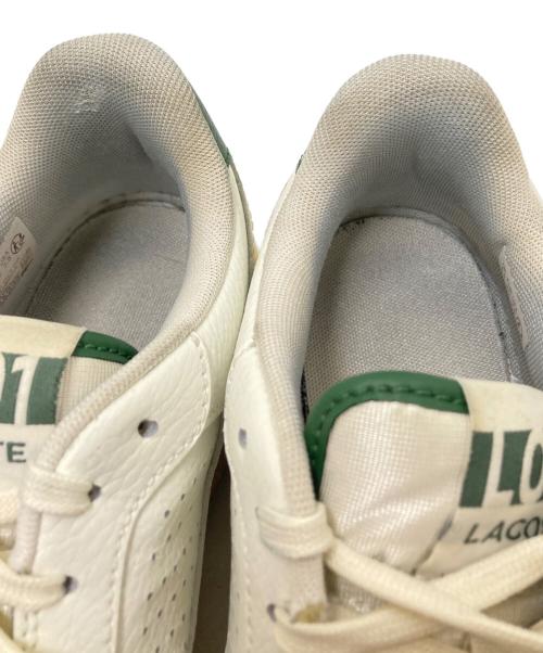 LACOSTE（ラコステ）LACOSTE (ラコステ) ローカットスニーカー ホワイト×グリーン サイズ:US:7.5の古着・服飾アイテム
