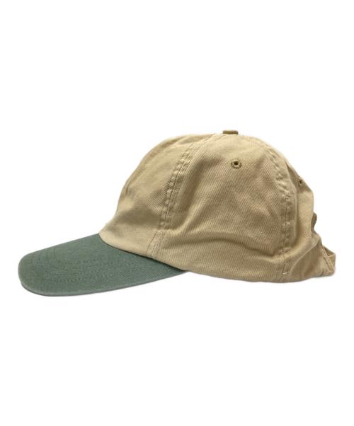 POLO RALPH LAUREN（ポロ・ラルフローレン）POLO RALPH LAUREN (ポロ・ラルフローレン) ロゴ刺繍キャップ グリーン×ベージュ サイズ:下記参照の古着・服飾アイテム