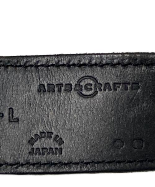 arts&crafts（アーツアンドクラフツ）arts&crafts (アーツアンドクラフツ) レザーコンビリングベルト ブラック サイズ:MLの古着・服飾アイテム