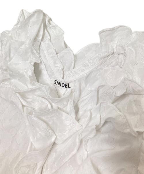 Snidel（スナイデル）Snidel (スナイデル) 新木優子 (アラキ ユウコ) コラボワンピース ホワイト サイズ:1 未使用品の古着・服飾アイテム
