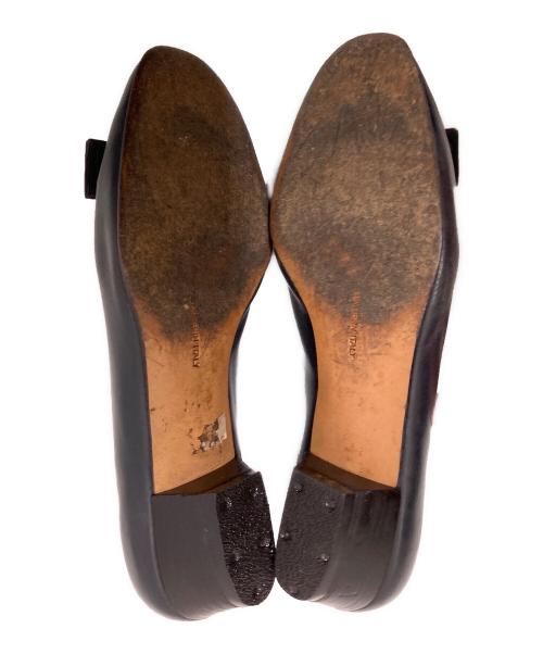 Salvatore Ferragamo（サルヴァトーレ フェラガモ）Salvatore Ferragamo (サルヴァトーレ フェラガモ) ヴァラリボンパンプス ブラック サイズ:6 1/2の古着・服飾アイテム
