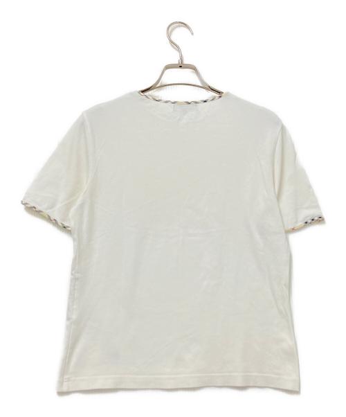 BURBERRY LONDON（バーバリーロンドン）BURBERRY LONDON (バーバリーロンドン) ノバチェックカラーTEE ホワイト サイズ:40の古着・服飾アイテム