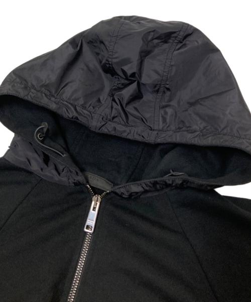 PRADA SPORTS（プラダスポーツ）PRADA SPORTS (プラダスポーツ) ナイロン切替ラグランジップパーカー ブラック サイズ:Sの古着・服飾アイテム