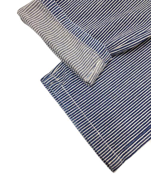 GDEH（グッドイナフ）GDEH (グッドイナフ) ヒッコリーパンツ ホワイト×ネイビー サイズ:Mの古着・服飾アイテム