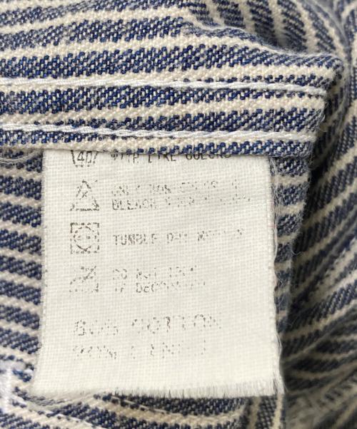 GDEH（グッドイナフ）GDEH (グッドイナフ) ヒッコリーパンツ ホワイト×ネイビー サイズ:Mの古着・服飾アイテム
