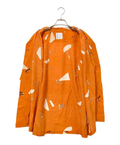 BRU NA BOINNE（ブルーナボイン）BRU NA BOINNE (ブルーナボイン) シャドーダンスアロハ オレンジ サイズ:XLの古着・服飾アイテム