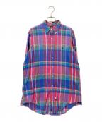 RALPH LAURENラルフローレン）の古着「ボタンダウンチェックシャツ」｜レッド×グリーン