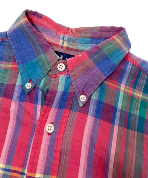 RALPH LAUREN（ラルフローレン）RALPH LAUREN (ラルフローレン) ボタンダウンチェックシャツ レッド×グリーン サイズ:Mの古着・服飾アイテム