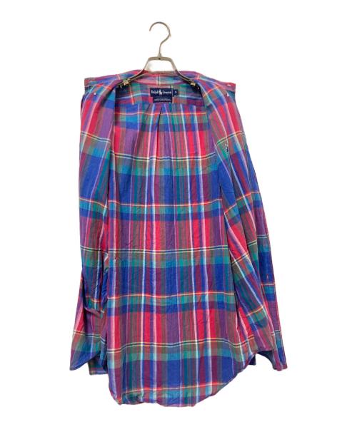 RALPH LAUREN（ラルフローレン）RALPH LAUREN (ラルフローレン) ボタンダウンチェックシャツ レッド×グリーン サイズ:Mの古着・服飾アイテム