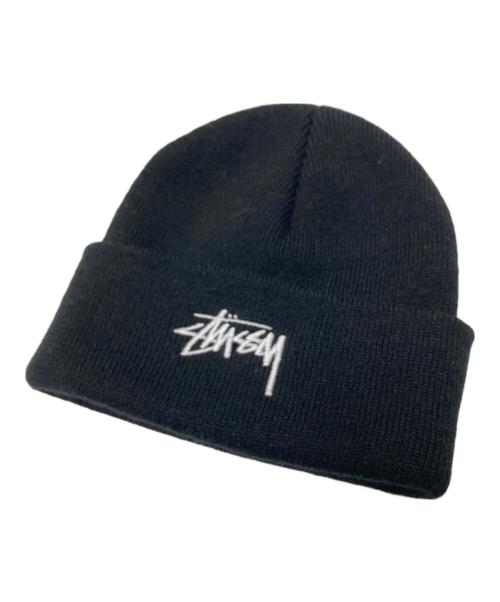 stussy（ステューシー）stussy (ステューシー) ニット帽 ブラック サイズ:下記参照の古着・服飾アイテム