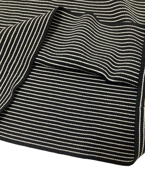 CLANE（クラネ）CLANE (クラネ) SQUARE SLEEVE KNIT TOPS ホワイト×ブラック サイズ:2の古着・服飾アイテム