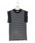 CLANE（クラネ）の古着「SQUARE SLEEVE KNIT TOPS」｜ホワイト×ブラック