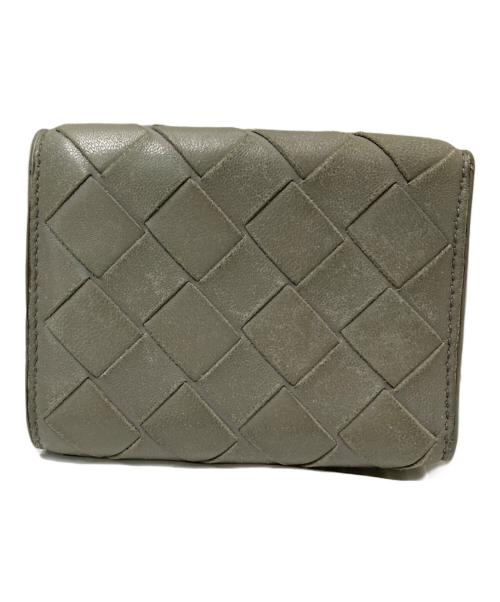 BOTTEGA VENETA（ボッテガベネタ）BOTTEGA VENETA (ボッテガベネタ) イントレチャート 3つ折り財布 グレー サイズ:下記参照の古着・服飾アイテム