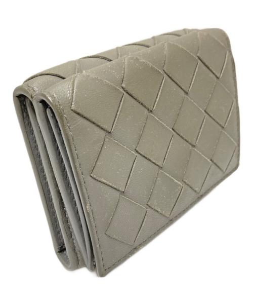 BOTTEGA VENETA（ボッテガベネタ）BOTTEGA VENETA (ボッテガベネタ) イントレチャート 3つ折り財布 グレー サイズ:下記参照の古着・服飾アイテム