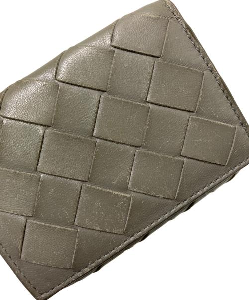 BOTTEGA VENETA（ボッテガベネタ）BOTTEGA VENETA (ボッテガベネタ) イントレチャート 3つ折り財布 グレー サイズ:下記参照の古着・服飾アイテム