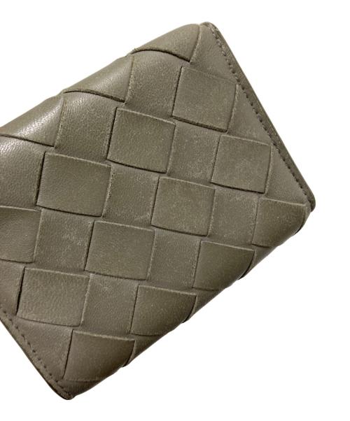 BOTTEGA VENETA（ボッテガベネタ）BOTTEGA VENETA (ボッテガベネタ) イントレチャート 3つ折り財布 グレー サイズ:下記参照の古着・服飾アイテム