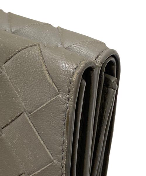 BOTTEGA VENETA（ボッテガベネタ）BOTTEGA VENETA (ボッテガベネタ) イントレチャート 3つ折り財布 グレー サイズ:下記参照の古着・服飾アイテム