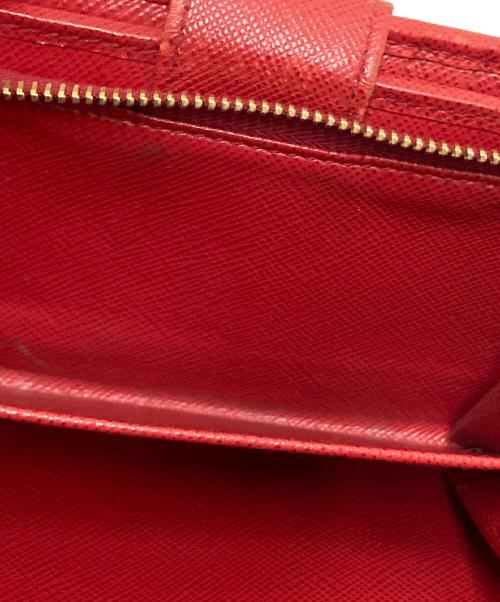 PRADA（プラダ）PRADA (プラダ) サフィアーノレザー2つ折り財布 レッド サイズ:下記参照の古着・服飾アイテム