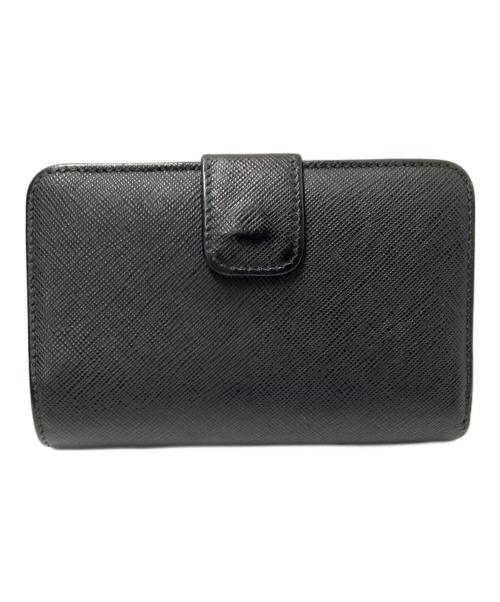 PRADA（プラダ）PRADA (プラダ) サフィアーノレザー2つ折り財布 ブラック サイズ:下記参照の古着・服飾アイテム