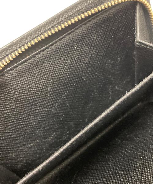PRADA（プラダ）PRADA (プラダ) サフィアーノレザー2つ折り財布 ブラック サイズ:下記参照の古着・服飾アイテム