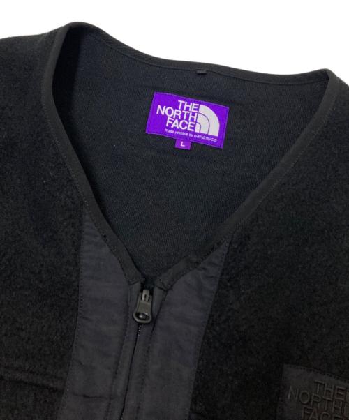 THE NORTHFACE PURPLELABEL（ザ・ノースフェイス パープルレーベル）THE NORTHFACE PURPLELABEL (ザ・ノースフェイス パープルレーベル) PLAS フリース フィールドカーディガン ブラック サイズ:Lの古着・服飾アイテム