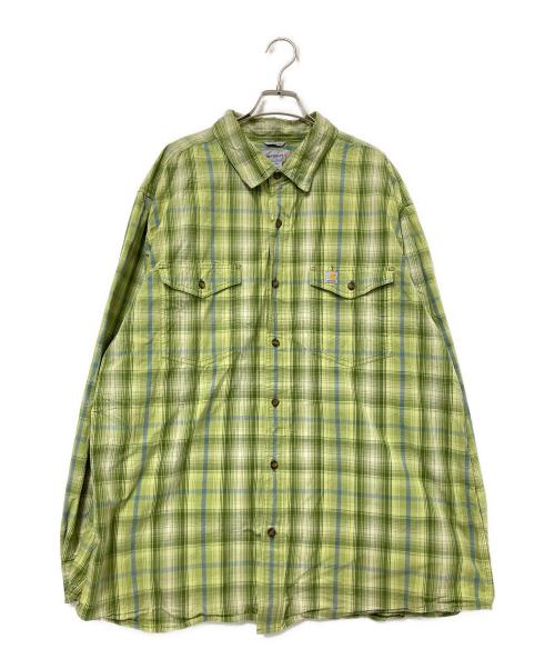 CarHartt（カーハート）CarHartt (カーハート) チェックシャツ グリーン サイズ:2XLの古着・服飾アイテム