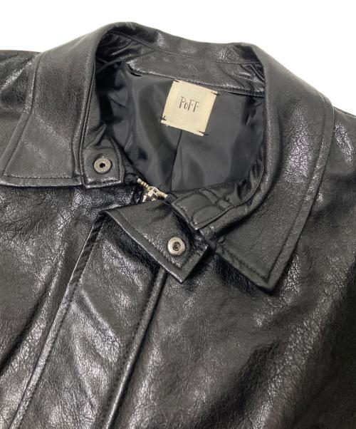 PoFF（ポーフ）PoFF (ポーフ) フェイクレザージャケット ブラック サイズ:下記参照の古着・服飾アイテム