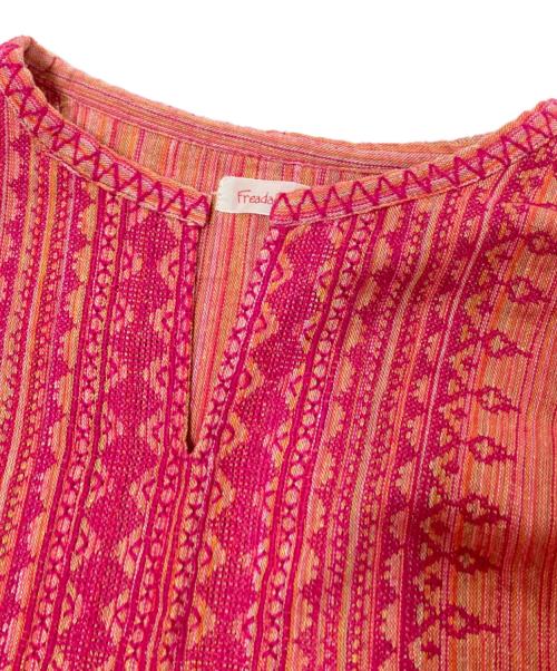 freada（フリーダ）freada (フリーダ) 刺繍柄ワンピース レッド サイズ:FREEの古着・服飾アイテム