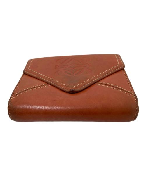 LOEWE（ロエベ）LOEWE (ロエベ) 二つ折レザーウォレット オレンジの古着・服飾アイテム