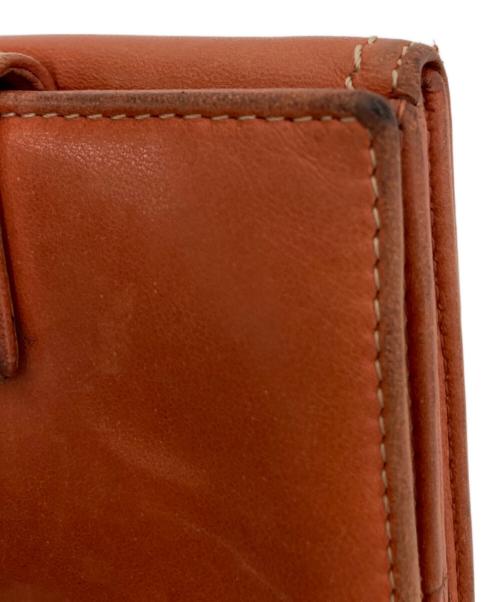 LOEWE（ロエベ）LOEWE (ロエベ) 二つ折レザーウォレット オレンジの古着・服飾アイテム