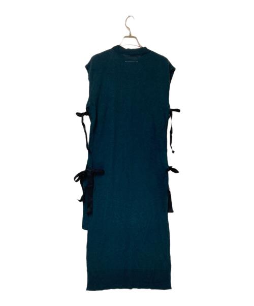 MM6 Maison Margiela（エムエムシックスメゾンマルジェラ）MM6 Maison Margiela (エムエムシックスメゾンマルジェラ) サイドリボンハイネックニットベスト グリーン サイズ:Sの古着・服飾アイテム