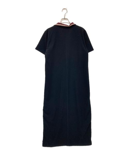 TOGA PULLA（トーガ プルラ）TOGA PULLA (トーガ プルラ) ブルクロスジャージードレス ブラック×レッド サイズ:38の古着・服飾アイテム