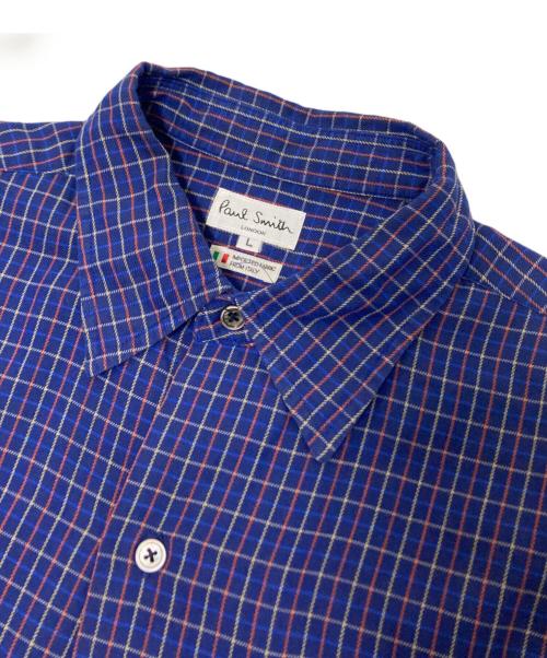 PAUL SMITH（ポールスミス）PAUL SMITH (ポールスミス) チェックシャツ ネイビー サイズ:Lの古着・服飾アイテム