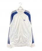 adidasアディダス）の古着「70sトラックジャケット」｜ホワイト×ネイビー