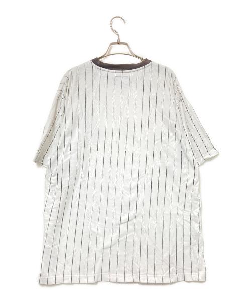 stussy（ステューシー）stussy (ステューシー) BASEBALL TEE ホワイト×ブラック サイズ:XLの古着・服飾アイテム