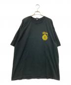 stussyステューシー）の古着「Crown Wreath Pig Dyed Tee」｜ブラック