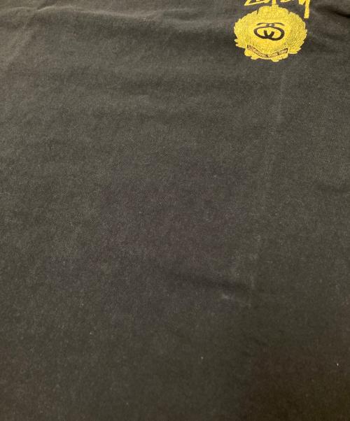 stussy（ステューシー）stussy (ステューシー) Crown Wreath Pig Dyed Tee ブラック サイズ:XLの古着・服飾アイテム