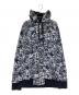 stussy（ステューシー）の古着「総柄ジップパーカー」｜ホワイト×ブラック