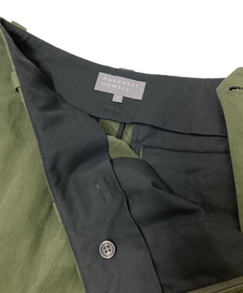 MARGARET HOWELL（マーガレットハウエル）MARGARET HOWELL (マーガレットハウエル) PLAIN WEAVE COTTON LINEN TROUSERS オリーブ サイズ:1の古着・服飾アイテム