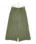 MARGARET HOWELL（マーガレットハウエル）の古着「PLAIN WEAVE COTTON LINEN TROUSERS」｜オリーブ